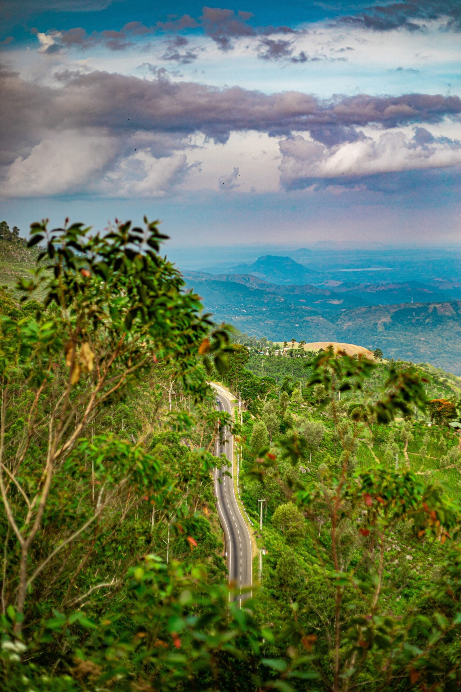 Winding hiking trail through the hills near Ella, Sri Lanka